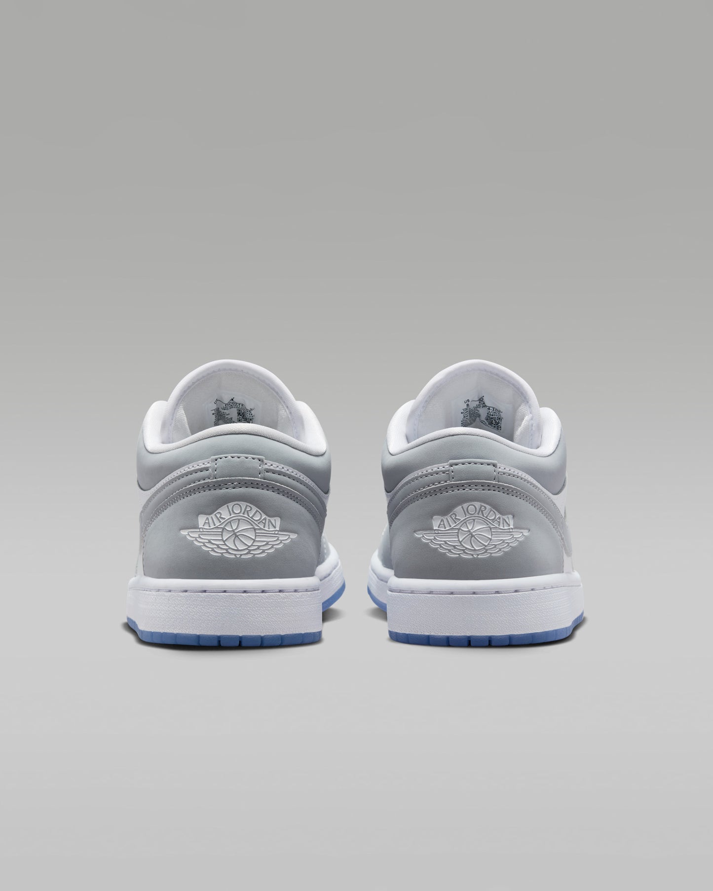 Air Jordan 1 Low shoes in the White/Wolf Grey-Aluminum