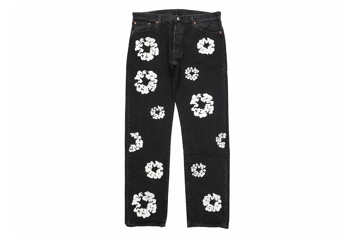 Denim Tears x Levi's Cotton Wreath-print straight-leg jeans