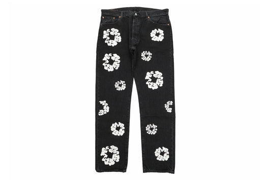 Denim Tears x Levi's Cotton Wreath-print straight-leg jeans