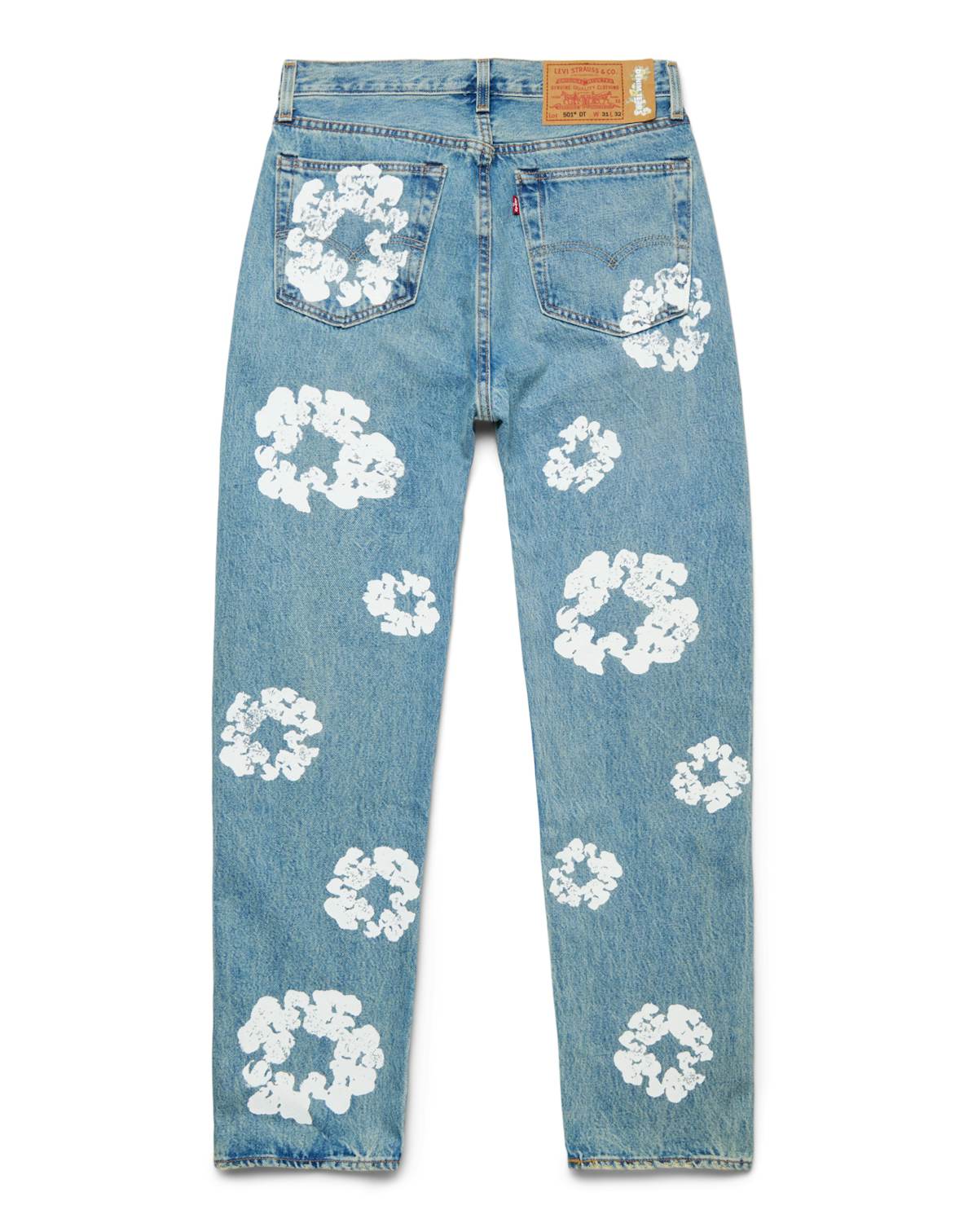 Denim Tears x Levi's Cotton Wreath-print straight-leg jeans