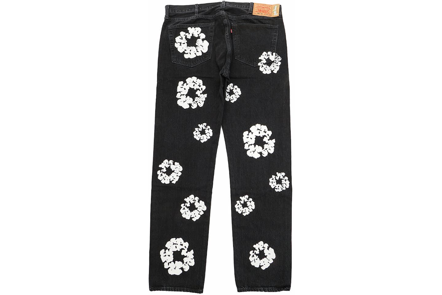 Denim Tears x Levi's Cotton Wreath-print straight-leg jeans