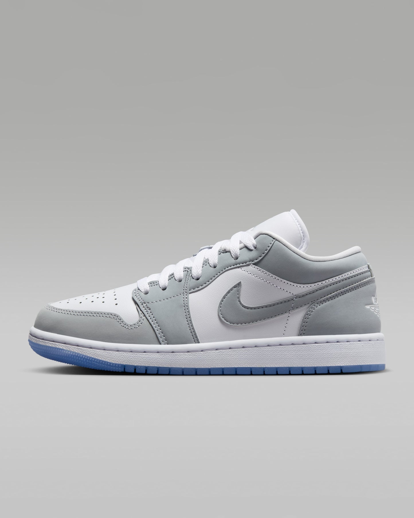 Air Jordan 1 Low shoes in the White/Wolf Grey-Aluminum
